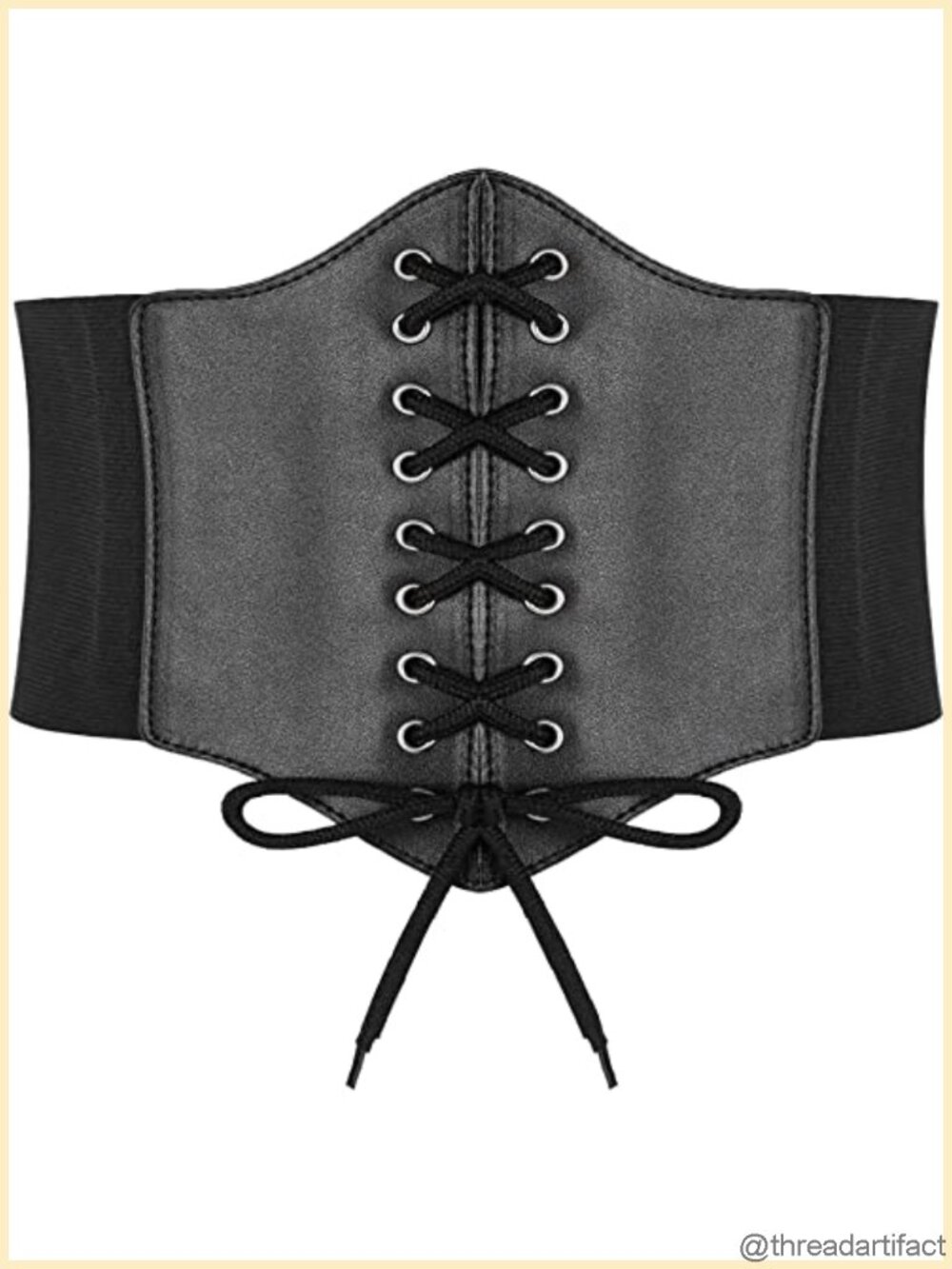 Lace Up Wide Waist Belt Corset Top Steampunk Halloween Costume Accessory